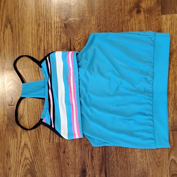 Womens Nike aqua halter style tankini top size S - Picture 1 of 4